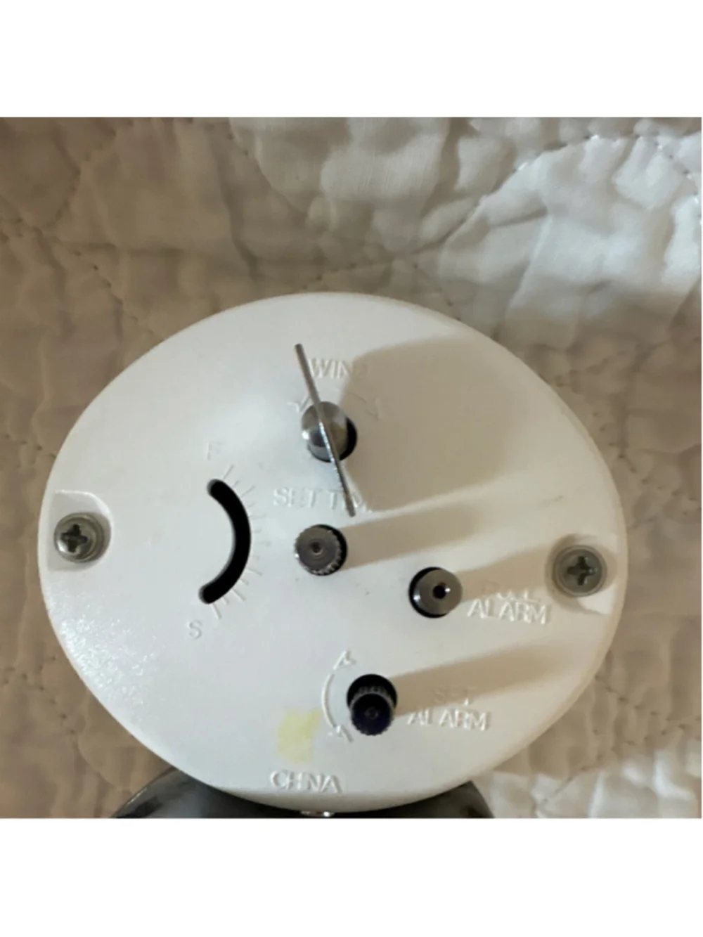 Westclox Baby Ben Analog Alarm Clock Round Silver/White Chrome Battery Powered